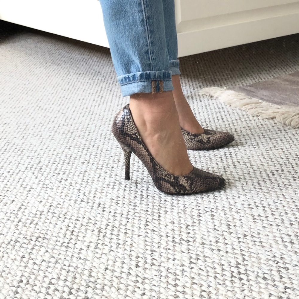 Croc Vegan Leather Heels